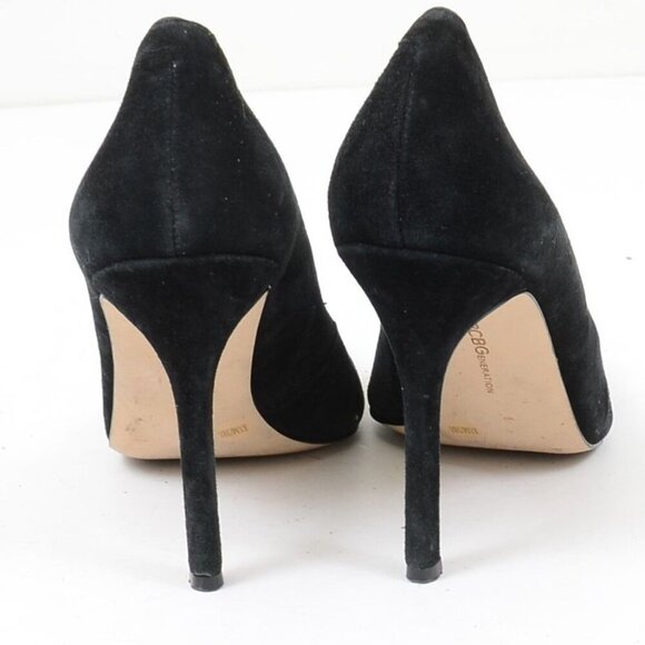 BCBGeneration Black Suede Pointy Toe Stiletto Slip-on Heels Women's 8.5 - Picture 4 of 8